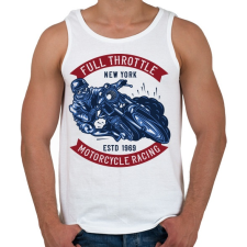 PRINTFASHION Motoros 05 - Full Throttle - Férfi atléta - Fehér atléta, trikó
