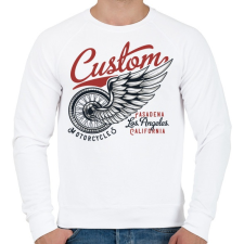 PRINTFASHION Motoros 06 - Pasadena Motorcycles - Férfi pulóver - Fehér férfi pulóver, kardigán