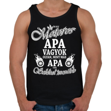 PRINTFASHION Motoros APA - Férfi atléta - Fekete atléta, trikó