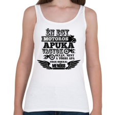 PRINTFASHION Motoros Apuka - Női atléta - Fehér női trikó