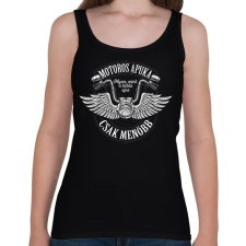 PRINTFASHION Motoros Apuka - Női atléta - Fekete női trikó