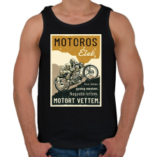 PRINTFASHION Motoros élet - Férfi atléta - Fekete atléta, trikó