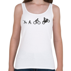 PRINTFASHION Motoros evolúció - Női atléta - Fehér