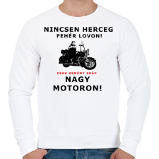 PRINTFASHION MOTOROS - Férfi pulóver - Fehér férfi pulóver, kardigán