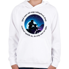 PRINTFASHION Motoros - Gyerek kapucnis pulóver - Fehér gyerek pulóver, kardigán