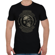 PRINTFASHION Motoros koponya - Férfi póló - Fekete férfi póló