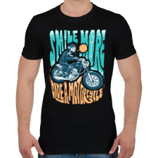 PRINTFASHION Motoros mosoly - Férfi póló - Fekete férfi póló