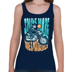 PRINTFASHION Motoros mosoly - Női atléta - Sötétkék