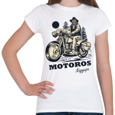 PRINTFASHION Motoros Nagyapa - Női póló - Fehér női póló
