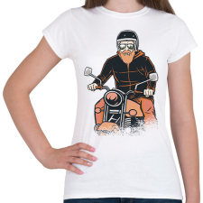 PRINTFASHION Motoros - Női póló - Fehér női póló