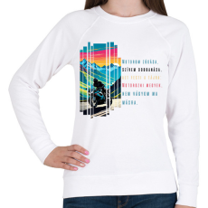 PRINTFASHION Motoros - Női pulóver - Fehér