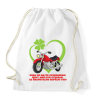 PRINTFASHION Motoros őrangyal - Sportzsák, Tornazsák - Fehér