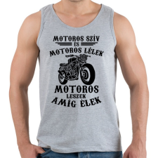 PRINTFASHION Motoros szív, motoros lélek... - Férfi atléta - Sport szürke atléta, trikó