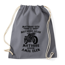 PRINTFASHION Motoros szív, motoros lélek... - Sportzsák, Tornazsák - Grafitszürke tornazsák