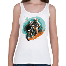 PRINTFASHION Motoros űrhajós - Női atléta - Fehér