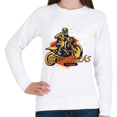PRINTFASHION Motorozás az életem - Női pulóver - Fehér