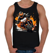 PRINTFASHION Motorozás  - Férfi atléta - Fekete atléta, trikó