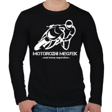 PRINTFASHION MOTOROZNI MEGYEK - Férfi hosszú ujjú póló - Fekete férfi póló