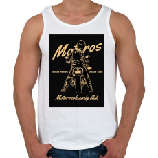 PRINTFASHION Motorozok amíg élek - Férfi atléta - Fehér