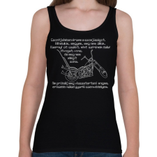 PRINTFASHION motorsvers - Női atléta - Fekete női trikó