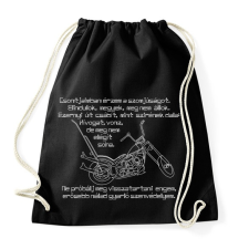 PRINTFASHION motorsvers - Sportzsák, Tornazsák - Fekete tornazsák
