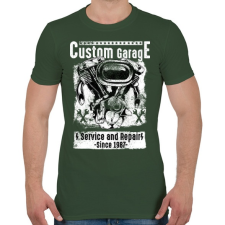 PRINTFASHION Motorszerelő - Férfi póló - Katonazöld férfi póló