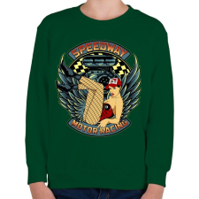 PRINTFASHION Motorverseny - Gyerek pulóver - Sötétzöld gyerek pulóver, kardigán