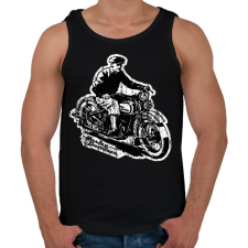 PRINTFASHION Motrocircle vintage - Férfi atléta - Fekete atléta, trikó