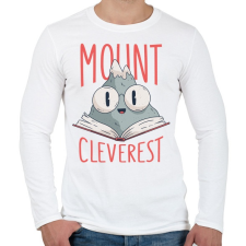 PRINTFASHION Mount Cleverest - Férfi hosszú ujjú póló - Fehér férfi póló
