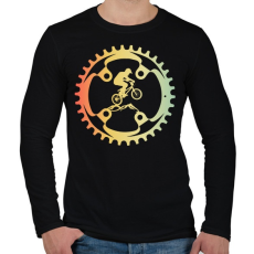 PRINTFASHION MOUNTAIN BIKE - Férfi hosszú ujjú póló - Fekete