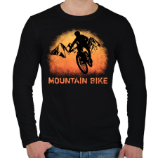 PRINTFASHION MOUNTAIN BIKE - Férfi hosszú ujjú póló - Fekete férfi póló