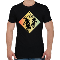 PRINTFASHION MOUNTAIN BIKE - Férfi póló - Fekete