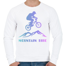 PRINTFASHION mountain bike - Férfi pulóver - Fehér férfi pulóver, kardigán