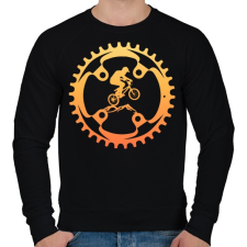 PRINTFASHION MOUNTAIN BIKE - Férfi pulóver - Fekete férfi pulóver, kardigán