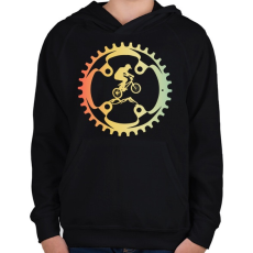 PRINTFASHION MOUNTAIN BIKE - Gyerek kapucnis pulóver - Fekete
