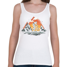 PRINTFASHION Mountain bike - Női atléta - Fehér női trikó