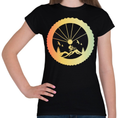 PRINTFASHION MOUNTAIN BIKE - Női póló - Fekete