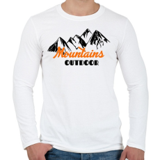 PRINTFASHION Mountain  - Férfi hosszú ujjú póló - Fehér