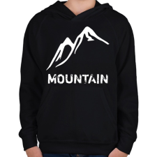 PRINTFASHION Mountain - Gyerek kapucnis pulóver - Fekete gyerek pulóver, kardigán