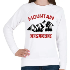 PRINTFASHION Mountain  - Női pulóver - Fehér női pulóver, kardigán