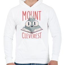 PRINTFASHION MountCleverest - Férfi kapucnis pulóver - Fehér