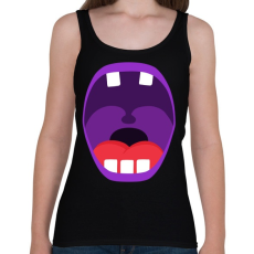 PRINTFASHION Mouth - Női atléta - Fekete