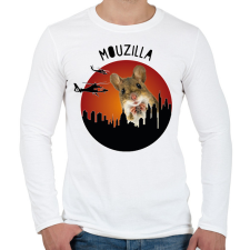 PRINTFASHION Mouzilla - Férfi hosszú ujjú póló - Fehér férfi póló
