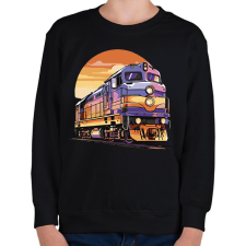PRINTFASHION Mozdony - Gyerek pulóver - Fekete gyerek pulóver, kardigán