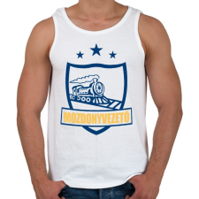 PRINTFASHION Mozdonyvezető - Férfi atléta - Fehér atléta, trikó