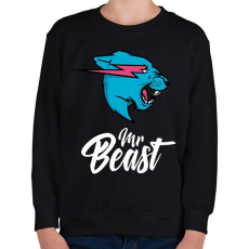 PRINTFASHION Mr Beast - Gyerek pulóver - Fekete