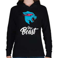 PRINTFASHION Mr Beast - Női kapucnis pulóver - Fekete női pulóver, kardigán