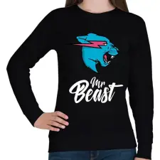 PRINTFASHION Mr Beast - Női pulóver - Fekete női pulóver, kardigán