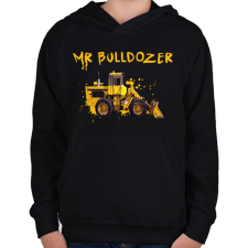 PRINTFASHION mr bulldozer - Gyerek kapucnis pulóver - Fekete gyerek pulóver, kardigán