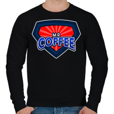 PRINTFASHION MR COFFEE - Férfi pulóver - Fekete férfi pulóver, kardigán